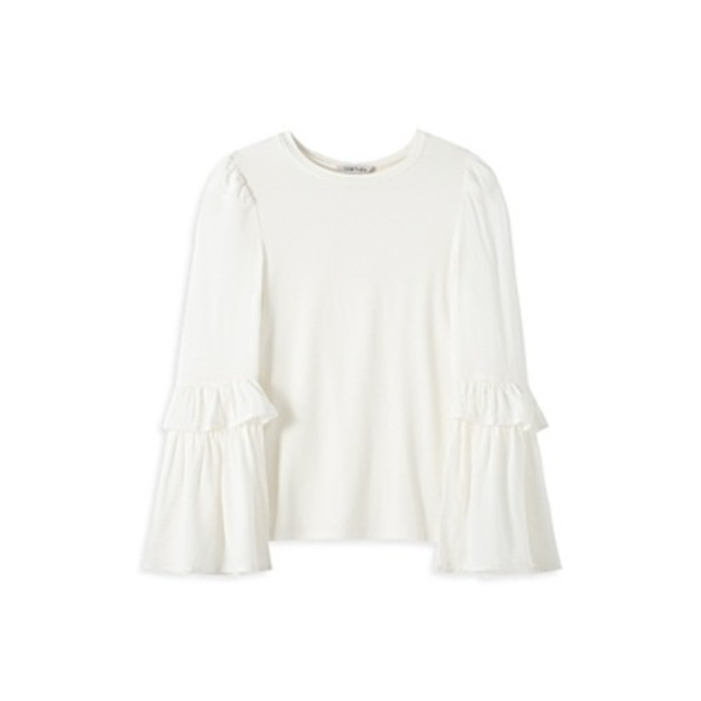 Habitual Kids Girls' Tiered Ruffled Sleeve Top - White - Size 14